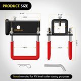 Nilight 2 Inch RV Bumper Hitch Receiver with Hitch Pin Fits 4-4.5 Inch Beam, 200Lbs Tongue Weight Capacity Adapter, Travel Trailer Rear Bumper, Fit for Camper Bike Racks Cargo Carrier Car, view 5