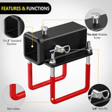 Nilight 2 Inch RV Bumper Hitch Receiver with Hitch Pin Fits 4-4.5 Inch Beam, 200Lbs Tongue Weight Capacity Adapter, Travel Trailer Rear Bumper, Fit for Camper Bike Racks Cargo Carrier Car, view 6