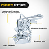 2 Inch Trailer Coupler Repair Kit with Chain 3500 lb Capacity | Fit for Nilight Straight Trailer Coupler 2 Inch 2.5 Inch 3 Inch Channels, view 3