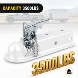 2 Inch Trailer Coupler Repair Kit with Chain 3500 lb Capacity | Fit for Nilight Straight Trailer Coupler 2 Inch 2.5 Inch 3 Inch Channels, view 4