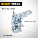 2 Inch Trailer Coupler Repair Kit with Chain 5000 lb Capacity Fit for Nilight Straight Trailer Coupler 3 Inch Channels, view 3