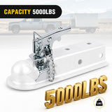 2 Inch Trailer Coupler Repair Kit with Chain 5000 lb Capacity Fit for Nilight Straight Trailer Coupler 3 Inch Channels, view 4