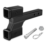 Nilight 2 Inch Trailer Dual Hitch Receiver with 2 & 4Inch Rise or Drop, view 2