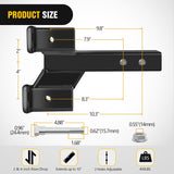 Nilight 2 Inch Trailer Dual Hitch Receiver with 2 & 4Inch Rise or Drop, view 3