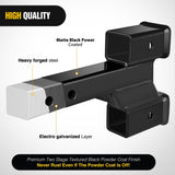 Nilight 2 Inch Trailer Dual Hitch Receiver with 2 & 4Inch Rise or Drop, view 4