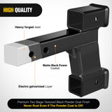 Nilight 2 Inch Trailer Dual Hitch Receiver with 2 & 6Inch Rise or Drop, view 3