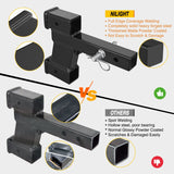 Nilight 2 Inch Trailer Dual Hitch Receiver with 2 & 6Inch Rise or Drop, view 6