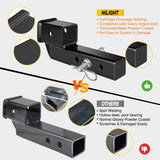 Nilight 2 Inch Trailer Dual Hitch Receiver with 2Inch Rise or Drop, view 6