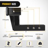 Nilight 2 Inch Trailer Dual Hitch Receiver with 6Inch Rise or Drop, view 2