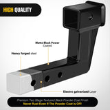 Nilight 2 Inch Trailer Dual Hitch Receiver with 6Inch Rise or Drop, view 3