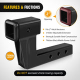 Nilight 2 Inch Trailer Dual Hitch Receiver with 6Inch Rise or Drop, view 5