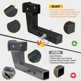 Nilight 2 Inch Trailer Dual Hitch Receiver with 6Inch Rise or Drop, view 6