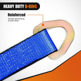 Nilight 2 Inch x 38 Inch Axle Tie Down Straps with D-Rings & Protective Sleeves | 11,127 LBS Break Strength for Car Haulers Engine Hoists Trucks Trailers and UTVs 4 Pack Blue, view 6
