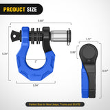 Nilight 2 Pack 3/4 Inch D-Ring Separate Shackle 45,000 Lbs Break Strength | Includes 7/8 Inch Lock Pin, Isolators and Washers Off Road Recovery, for Tow Strap Winch Truck Vehicle Black&Blue, view 2