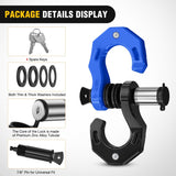 Nilight 2 Pack 3/4 Inch D-Ring Separate Shackle 45,000 Lbs Break Strength | Includes 7/8 Inch Lock Pin, Isolators and Washers Off Road Recovery, for Tow Strap Winch Truck Vehicle Black&Blue, view 3