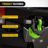 Nilight 2 Pack 3/4 Inch D-Ring Separate Shackle 45,000 Lbs Break Strength | Includes 7/8 Inch Lock Pin, Isolators and Washers Off Road Recovery, for Tow Strap Winch Truck Vehicle Black&Green, view 6