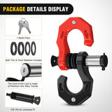 Nilight 2 Pack 3/4 Inch D-Ring Separate Shackle 45,000 Lbs Break Strength | Includes 7/8 Inch Lock Pin, Isolators and Washers Off Road Recovery, for Tow Strap Winch Truck Vehicle Black&Red, view 3