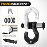 Nilight 2 Pack 3/4 Inch D-Ring Separate Shackle 45,000 Lbs Break Strength | Includes 7/8 Inch Lock Pin, Isolators and Washers Off Road Recovery, for Tow Strap Winch Truck Vehicle Black&White, view 3