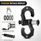 Nilight 2 Pack 3/4 Inch D-Ring Separate Shackle with 7/8 Inch Lock Pin 45,000 lbs Break Strength, Off Road Recovery Shackle with Isolators Washers for Use with Tow Strap, Winch, Truck Vehicle (Black), view 3