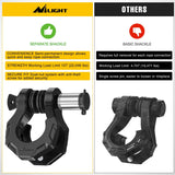 Nilight 2 Pack 3/4 Inch D-Ring Separate Shackle with 7/8 Inch Lock Pin 45,000 lbs Break Strength, Off Road Recovery Shackle with Isolators Washers for Use with Tow Strap, Winch, Truck Vehicle (Black), view 5