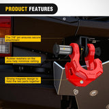 Nilight 2 Pack 3/4 Inch D-Ring Separate Shackle with 7/8 Inch Lock Pin 45,000 lbs Break Strength, Off Road Recovery Shackle with Isolators Washers for Use with Tow Strap, Winch, Truck Vehicle (Red), view 6