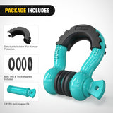 Nilight 2 Pack 3/4 Inch D-Ring Shackle with 7/8 Inch Screw Pin 41,887lbs Break Strength, Heavy Duty Off Road Recovery Shackle with Isolators Washers for Use with Tow Strap, Winch, Off-Road Jeep Truck Vehicle, view 4