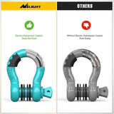 Nilight 2 Pack 3/4 Inch D-Ring Shackle with 7/8 Inch Screw Pin 41,887lbs Break Strength, Heavy Duty Off Road Recovery Shackle with Isolators Washers for Use with Tow Strap, Winch, Off-Road Jeep Truck Vehicle, view 5