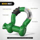 Nilight 2 Pack 3/4 Inch D-Ring Shackle with 7/8 Inch Screw Pin 41,887lbs Break Strength, Heavy Duty Off Road Recovery Shackle with Isolators Washers for Use with Tow Strap, Winch, Off-Road Jeep Truck Vehicle, view 3