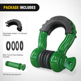 Nilight 2 Pack 3/4 Inch D-Ring Shackle with 7/8 Inch Screw Pin 41,887lbs Break Strength, Heavy Duty Off Road Recovery Shackle with Isolators Washers for Use with Tow Strap, Winch, Off-Road Jeep Truck Vehicle, view 4