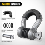 Nilight 2 Pack 3/4 Inch D-Ring Shackle with 7/8 Inch Screw Pin 41,887lbs Break Strength, Heavy Duty Off Road Recovery Shackle with Isolators Washers for Use with Tow Strap, Winch, Off-Road Jeep Truck Vehicle, view 4