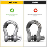 Nilight 2 Pack 3/4 Inch D-Ring Shackle with 7/8 Inch Screw Pin 41,887lbs Break Strength, Heavy Duty Off Road Recovery Shackle with Isolators Washers for Use with Tow Strap, Winch, Off-Road Jeep Truck Vehicle, view 5