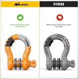 Nilight 2 Pack 3/4 Inch D-Ring Shackle with 7/8 Inch Screw Pin 41,887lbs Break Strength, Heavy Duty Off Road Recovery Shackle with Isolators Washers for Use with Tow Strap, Winch, Off-Road Jeep Truck Vehicle, view 5