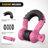 Nilight 2 Pack 3/4 Inch D-Ring Shackle with 7/8 Inch Screw Pin 41,887lbs Break Strength, Heavy Duty Off Road Recovery Shackle with Isolators Washers for Use with Tow Strap, Winch, Off-Road Jeep Truck Vehicle, view 4