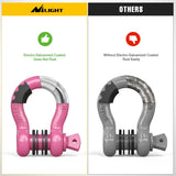 Nilight 2 Pack 3/4 Inch D-Ring Shackle with 7/8 Inch Screw Pin 41,887lbs Break Strength, Heavy Duty Off Road Recovery Shackle with Isolators Washers for Use with Tow Strap, Winch, Off-Road Jeep Truck Vehicle, view 5