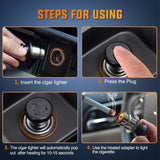 Nilight 2 Pack Cigarette Lighter 12V DC Car Replacement Socket with Terminals Wires Built-in Fuse auto Cigarette Lighter Adapter Push Button car Accessory Replacement Plug for Car Truck RV UTV Boat, view 5