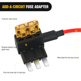 Nilight 2 Pack Micro 3 Fuse Tap Add-a-Circuit Blade Style Expandable Circuit Tap Adapter Powers 12 Volt Underbody Underglow Interior Lights & Accessories 3Pcs 5A Fuses Included, view 5