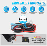 Nilight 2 Pack PD Type C and QC 3.0 USB Fast Outlet Panel with LED ON Off Touch Switch Fused Wire Kit for 12V 24V Cars Trucks RVs Motorcycles Buses Boats, view 4