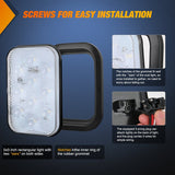 Nilight 2 Pcs 5 X 3 Inch 10 Led White Rectangular Trailer Tail Light, view 4