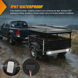 Nilight 2 Pcs 5 X 3 Inch 24 Led White Rectangular Trailer Tail Light, view 6