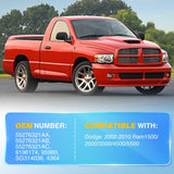 Nilight 2 PCS Lift Support Struts Replacement for 2002 2003 2004 2005 2006 2007 2008 2009 2010 Dodge Ram 1500 2500 3500 4500 5500 Front Hood Gas Springs Shock Rods, view 3