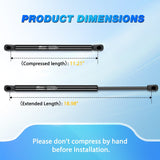 Nilight 2 PCS Lift Support Struts Replacement for 2002 2003 2004 2005 2006 2007 2008 2009 2010 Dodge Ram 1500 2500 3500 4500 5500 Front Hood Gas Springs Shock Rods, view 4