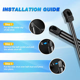 Nilight 2 PCS Lift Support Struts Replacement for Ford F150 1997-2006 F150 Heritage 2004 F250 1995 1996 1997 1998 1999 2000 2001 2002 2003 2004 Expedition 1997 1998 1999 2000 2001 2002 2003 2004 2005 2006 Front Hood Gas Springs Shock Rods, view 5