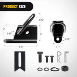 Nilight 2 Inch Rear Trailer Hitch Receiver Kit for ATV UTV Rear Bumper Tow Hook Black Hitch Cover Kit, view 2