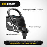 Nilight 2 Inch Rear Trailer Hitch Receiver Kit for ATV UTV Rear Bumper Tow Hook Black Hitch Cover Kit, view 3