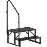 Nilight 2 Steps RV Stairs with Handrail, view 2