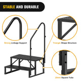 Nilight 2 Steps RV Stairs with Handrail, view 4