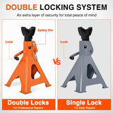 Nilight 2 Ton Jack Stands, Double Locking Heavy Duty Steel 4,400 lbs Capacity, Adjustable 10.6 Inch-16.2 Inch Height for SUV Sedan Pickup Light Truck, 2 Pack, view 4
