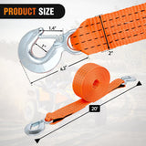 Nilight 2 x 20Inch Heavy Duty Tow Strap with Safety Hooks, view 2