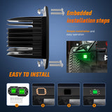 Nilight Flush Mount LED Light Pods 2 PCS 42 W Green Upgraded Spot Flood Combo Bumper Driving Fog Lights Fishing Hunting Emergency Safety Signal Light for UTV Pickup Van Boat Tractor, view 4