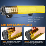 Nilight 20 Inch 126W Double Row Spot Flood Led Light Bar with Amber/Black Covers, view 2